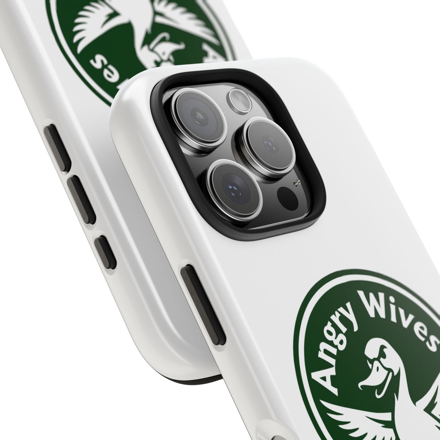 Tough Phone Case — "Angry Wives Hunting Again" Duck Logo Protective Cover
