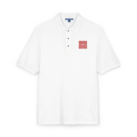 Embroidered Red QR Code Polo Shirt